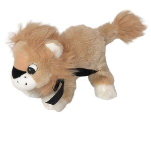 Kids of America Tan Purring Rattle Lion Plush Stuffed Animal Toy 8"